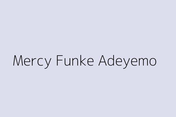 Mercy Funke Adeyemo